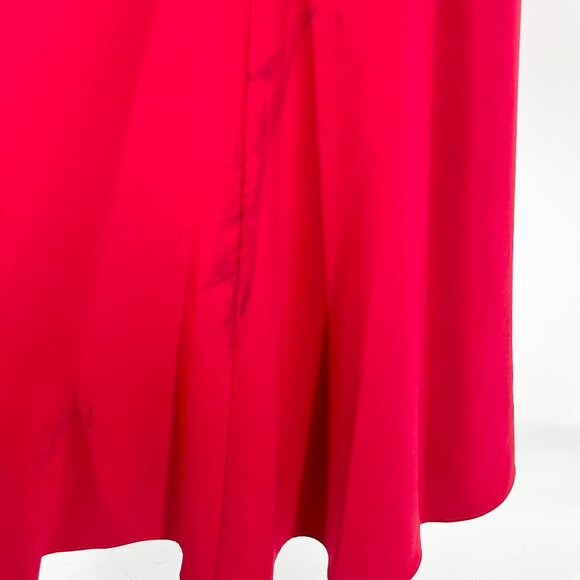 NWT Marchesa Notte Red One-Shoulder Embellished Stretch Crepe Gown - Picture 13 of 16